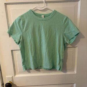 Lululemon Athletica Light Green Cropped Tee